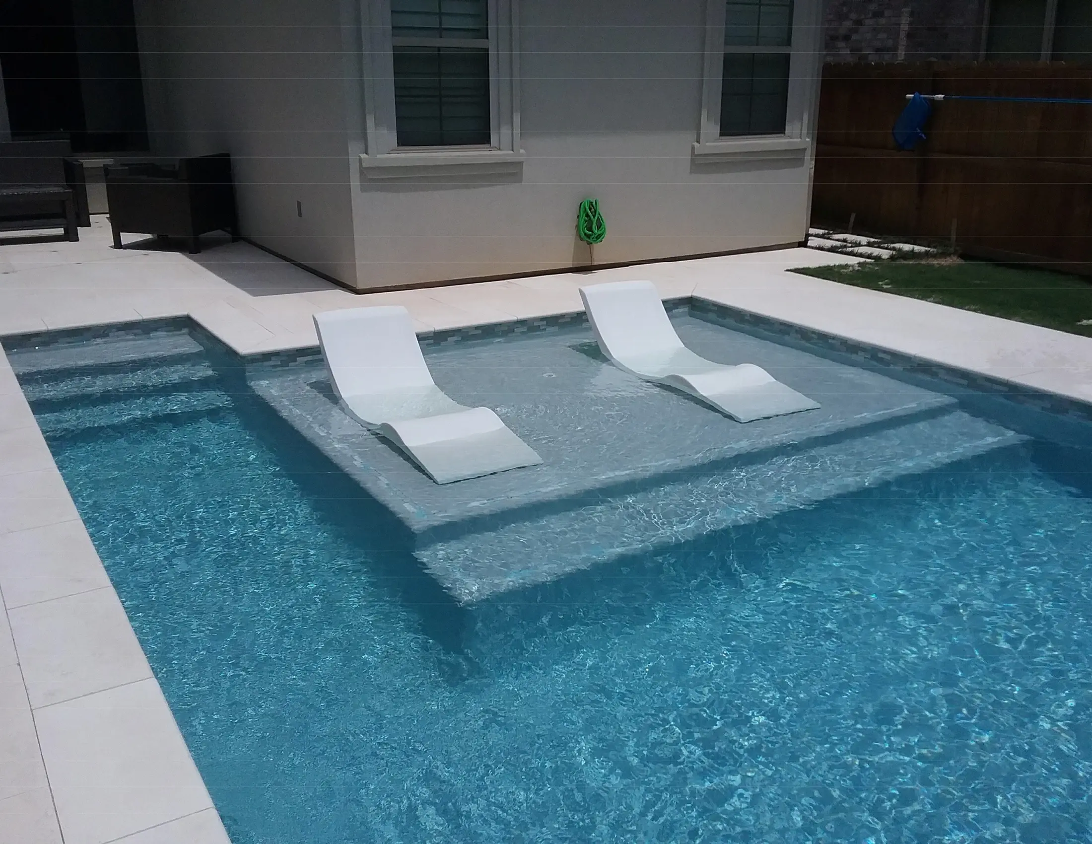 Clearwater pool showing pool replastering design possibilities